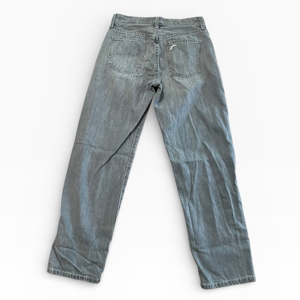 Uniqlo Gray Straight Leg Jeans Size 23 Cotton Tencel Soft Denim High Rise - Picture 3 of 10